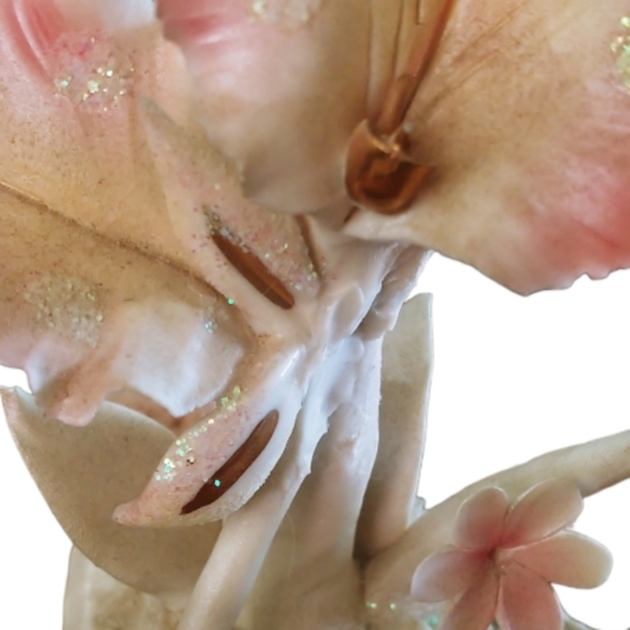 Capodimonte Pink Gold Orchid Figurine - Picture 4 of 5